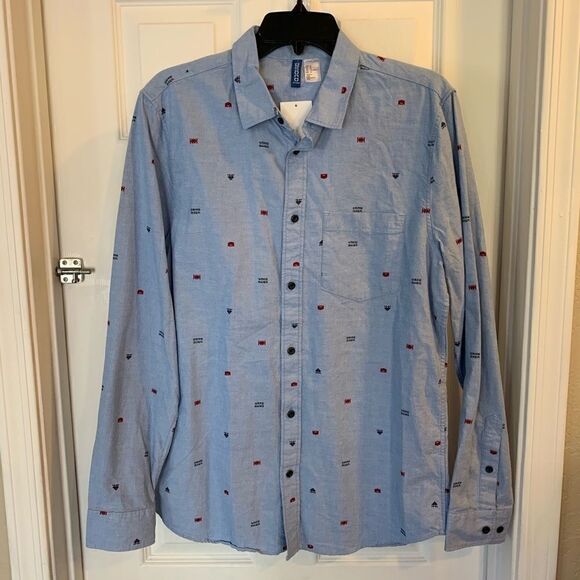 Game Over Button Down Shirt by Divided - Picture 1 of 8